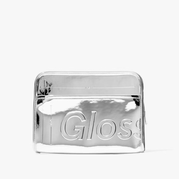 Glossier Chrome Beauty Bag nwt - Picture 1 of 5